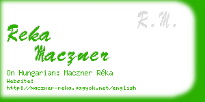 reka maczner business card